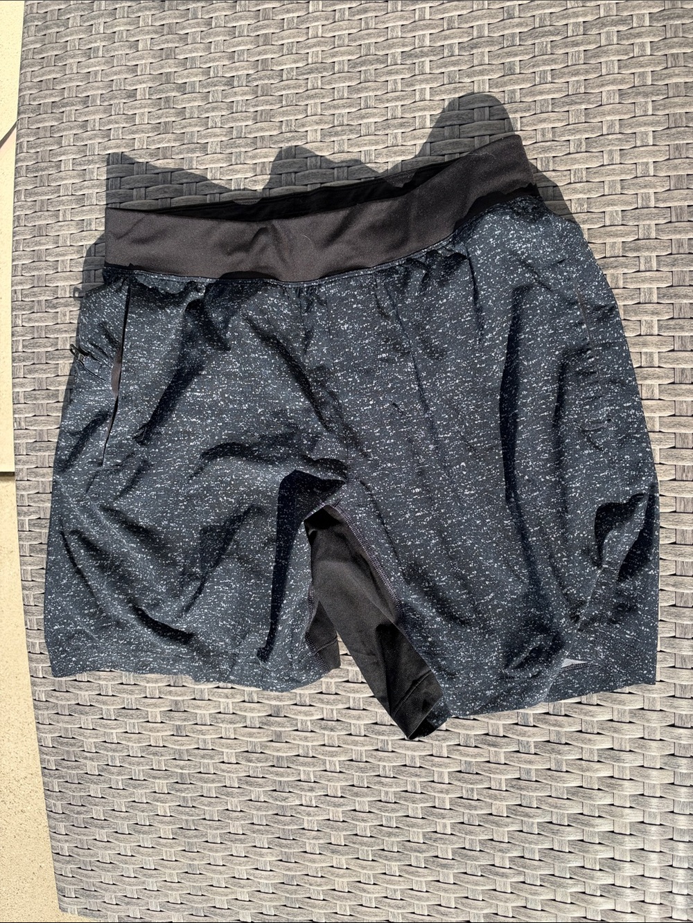 Men’s Black Lulu Speckled Athletic Shorts